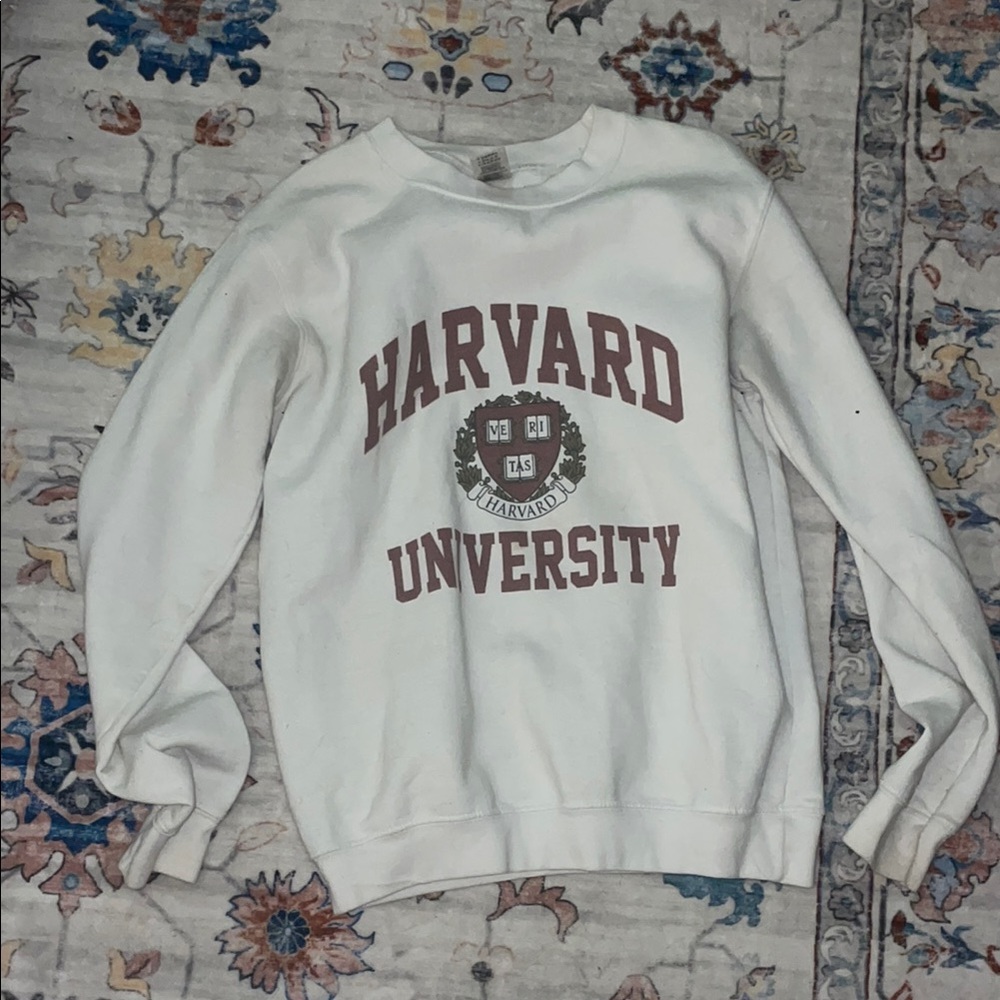 White Harvard Crewneck